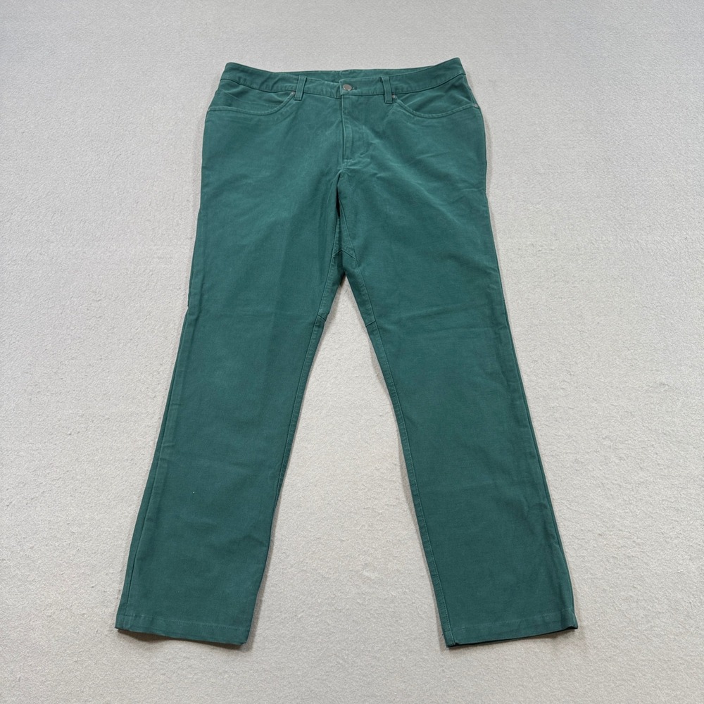 Lululemon ABC Pants Men's 34 Green Slim Fit Straight Leg Technical Stretch Chino